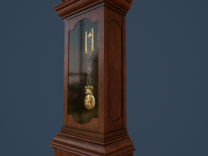 rigged grandfather clock Modelo 3D