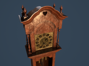 rigged grandfather clock Modelo 3D