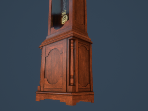 rigged grandfather clock Modelo 3D