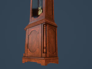 rigged grandfather clock 3D Model