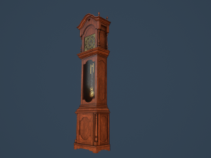 rigged grandfather clock Modelo 3D