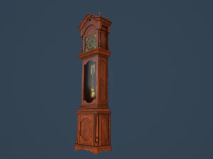 rigged grandfather clock 3D Model