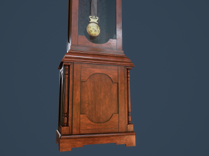 rigged grandfather clock Modelo 3D