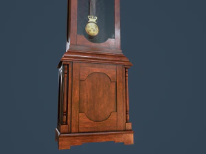 rigged grandfather clock 3D Model
