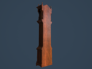 rigged grandfather clock Modelo 3D