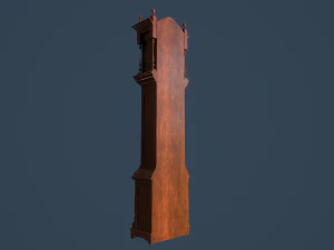 rigged grandfather clock 3D Model