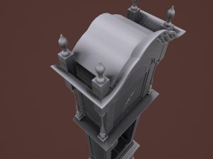 rigged grandfather clock Modelo 3D