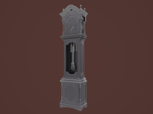 rigged grandfather clock Modelo 3D