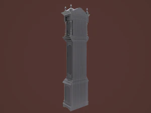 rigged grandfather clock 3D Model