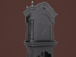 rigged grandfather clock Modelo 3D