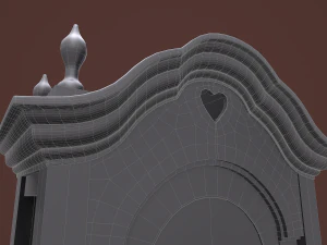 rigged grandfather clock 3D Model