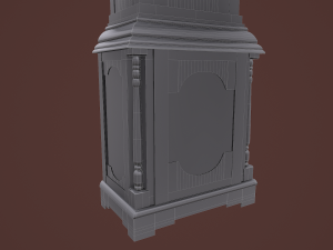 rigged grandfather clock Modelo 3D