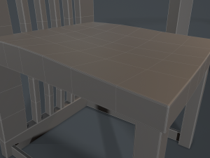 wooden glass dining table and chair 3D मॉडल