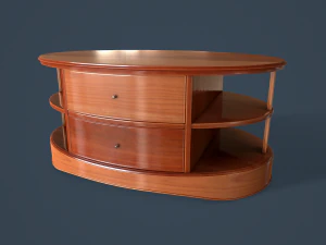 rigged coffee table 3D Model