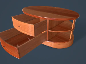 rigged coffee table 3D Model