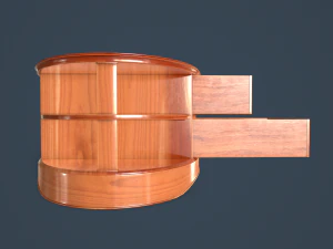 rigged coffee table 3D Model