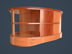 rigged coffee table 3D 모델