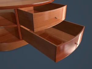 rigged coffee table 3D Model