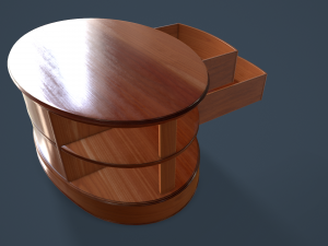rigged coffee table 3D 모델
