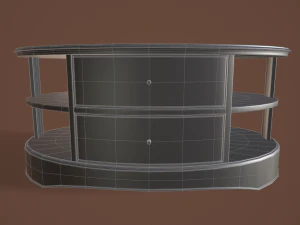 rigged coffee table 3D Model