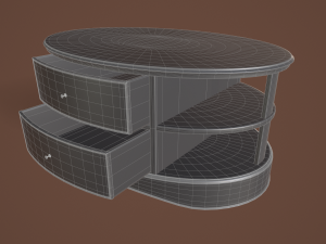 rigged coffee table 3D 모델