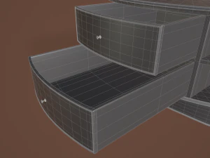 rigged coffee table 3D Model