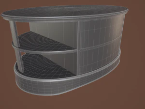rigged coffee table 3D Model