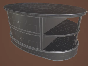 rigged coffee table 3D Model