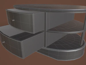rigged coffee table 3D Model