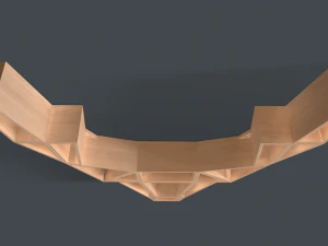deer oak wood shelf 3D Model