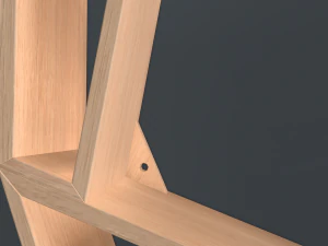 deer oak wood shelf 3D Model