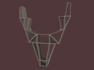 deer oak wood shelf 3D Model