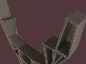 deer oak wood shelf Model 3D