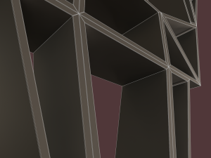 deer oak wood shelf Model 3D
