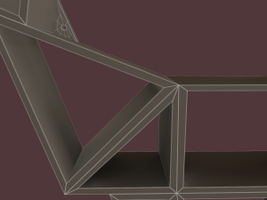 deer oak wood shelf Model 3D
