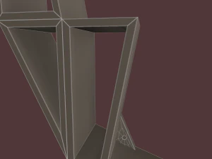 deer oak wood shelf 3D Model