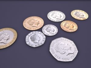 uk coin set Modèle 3D