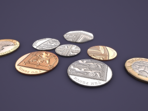 uk coin set Modèle 3D