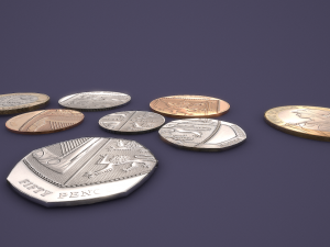 uk coin set Modèle 3D
