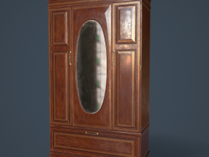 rigged wardrobe 3D Model