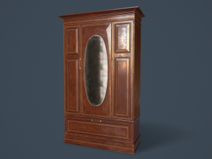 rigged wardrobe 3D 模型
