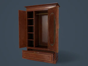 rigged wardrobe 3D Model
