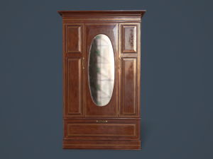 rigged wardrobe 3D 模型