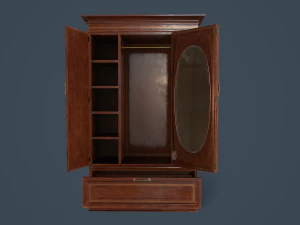 rigged wardrobe 3D Model