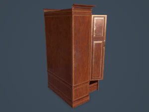 rigged wardrobe 3D Model