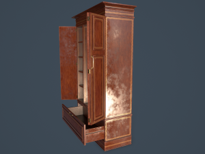 rigged wardrobe 3D 模型