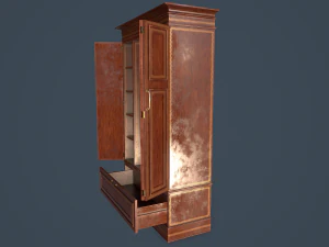 rigged wardrobe 3D Model