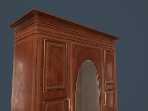 rigged wardrobe 3D Model