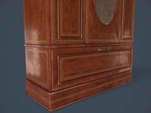 rigged wardrobe 3D 模型