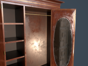 rigged wardrobe 3D 模型